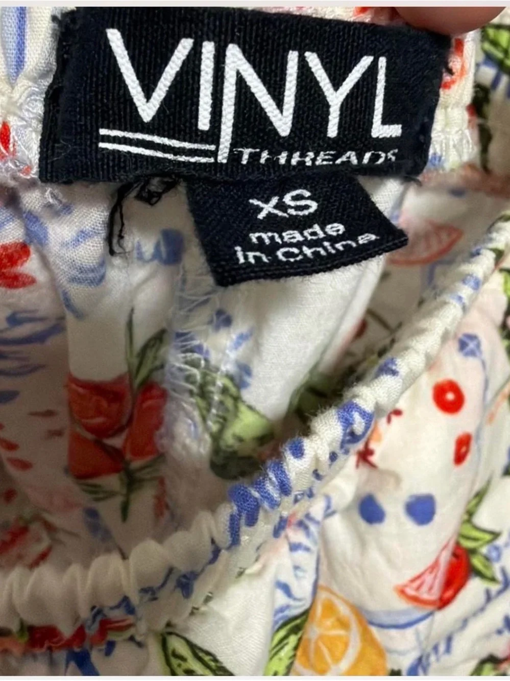 Vinyl Threads La Dolce Vita Fruit Print Boxer Lounge Shorts Size XS Like New